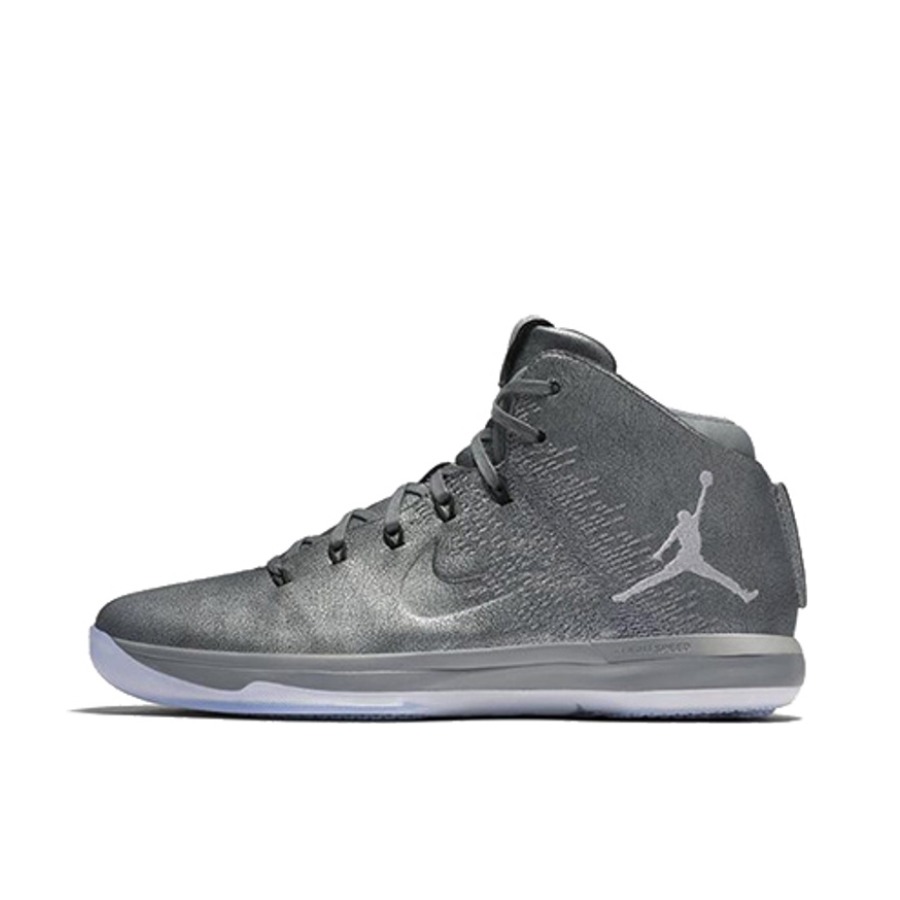 推荐商品：Air Jordan 31 篮球鞋 全掌zoom air缓震支撑防滑耐磨实战 Battle Grey 灰银