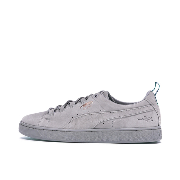 推荐商品：Puma/彪马 Suede Classic 面包鞋 板鞋 舒适百搭防滑耐磨轻便透气复古低帮圆头 Gray/Green Bs联名/灰色