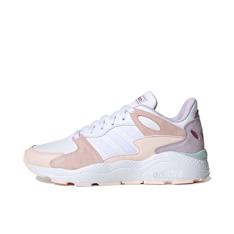 推荐商品：adidas Crazychaos 运动休闲鞋 防滑耐磨缓震回弹轻便透气舒适复古圆头 白色/粉色/紫色