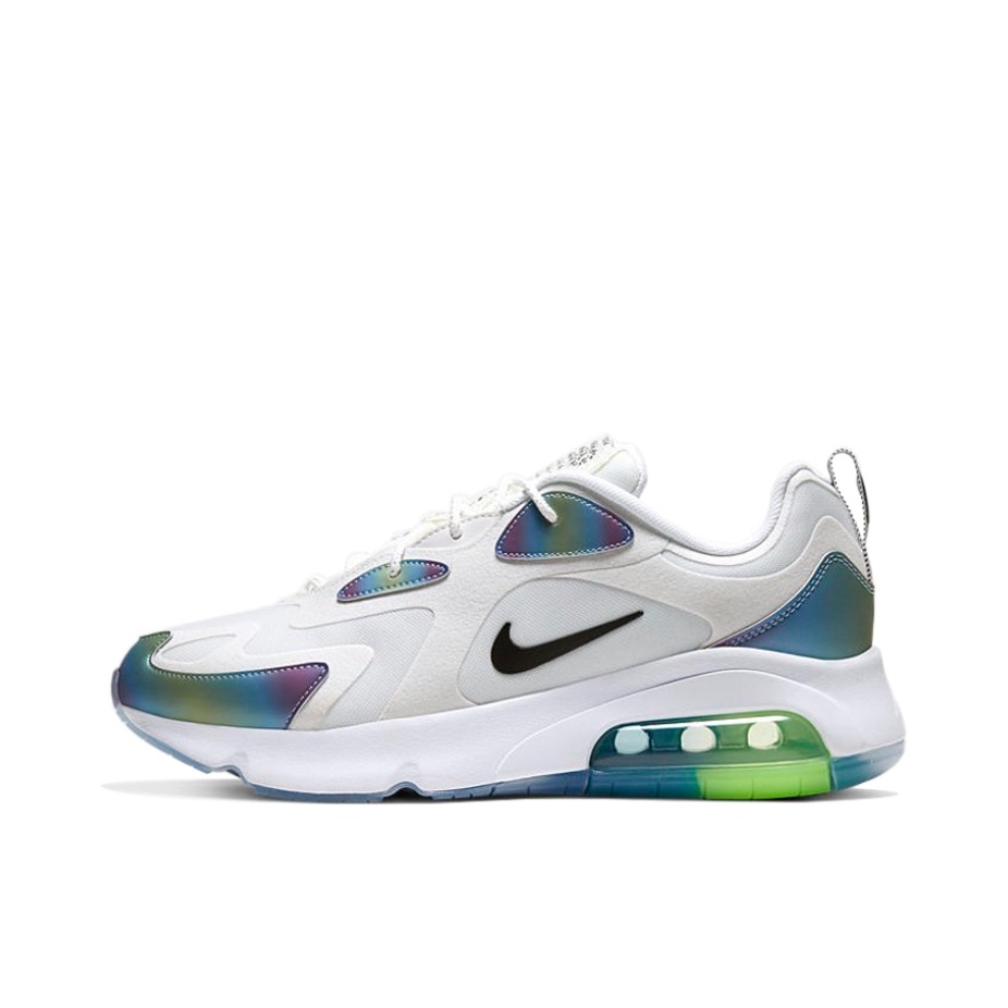 推荐商品：Nike Air Max 200 跑鞋 休闲复古缓震回弹耐磨舒适轻便防水运动圆头 Bubble Pack 白色/蓝紫渐变