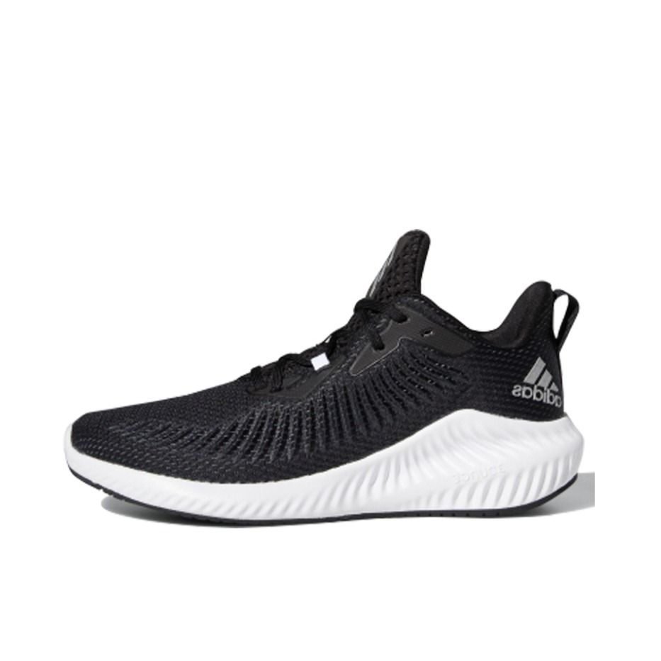 推荐商品：adidas Alpha Bounce+ 跑鞋 缓震防滑耐磨轻质网面透气织物轻运动 黑/银/白