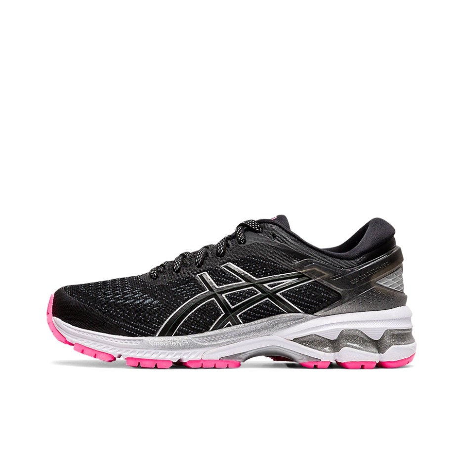 推荐商品：Asics/亚瑟士 Gel-Kayano 26 跑鞋 减震回弹防滑耐磨舒适透气支撑稳定织物圆头 女款/黑色/灰色/粉色