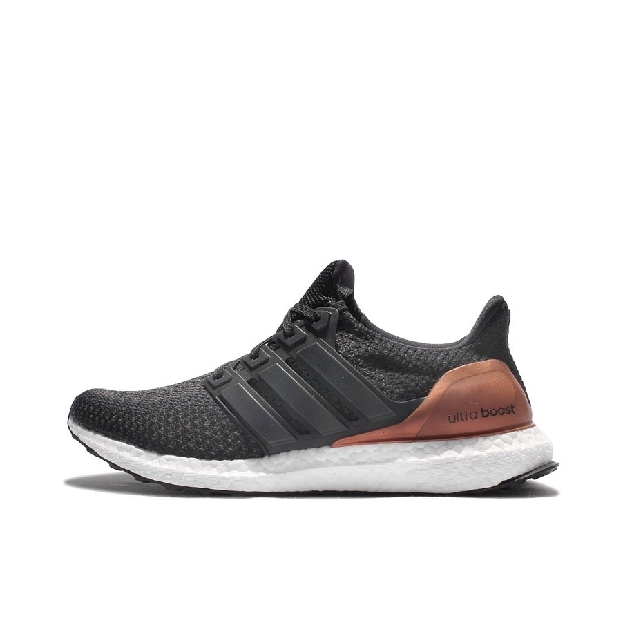 推荐商品：adidas Ultra Boost 2.0 跑鞋 防滑耐磨透气减震轻便休闲运动织物舒适百搭圆头 Core Black/Solid Grey 铜尾