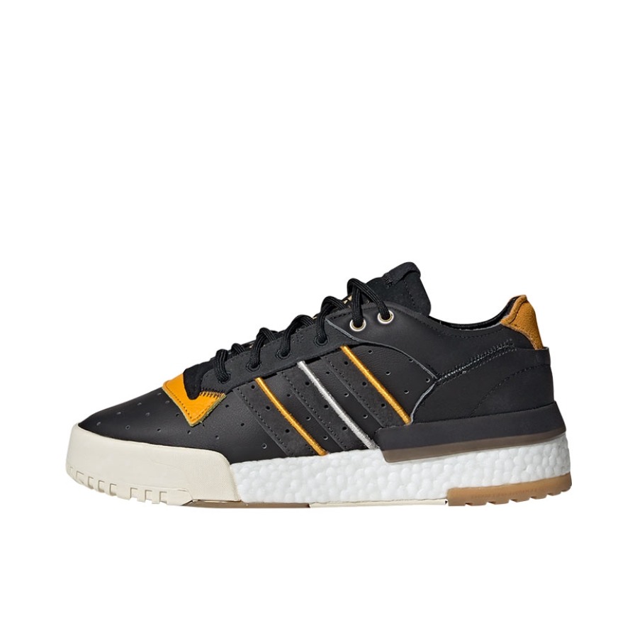推荐商品：adidas Originals Rivalry RM 防滑耐磨 减震透气 舒适轻便 复古百搭 休闲鞋 Black/SandyBrown 黑/黄