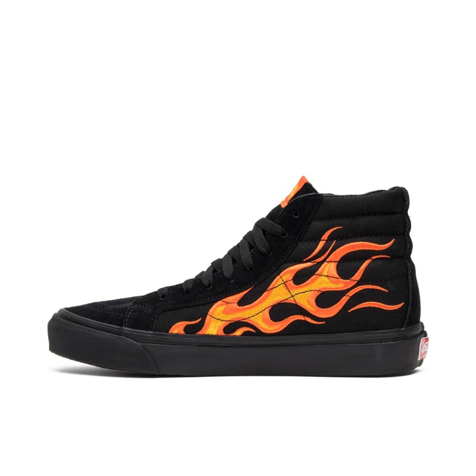 推荐商品：Vans/范斯 SK8-Hi 板鞋 潮流经典拼接复古街头厚底 Black / Orange / Yellow WTAPS联名/黑红火焰