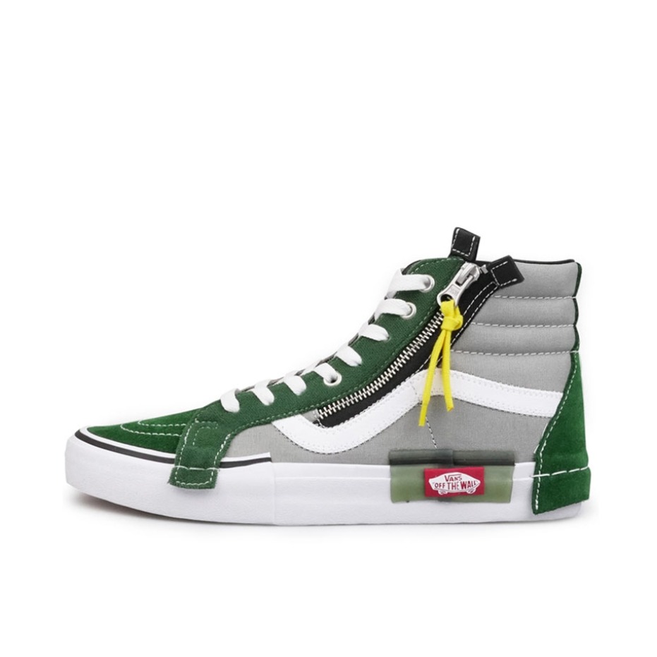推荐商品：Vans/范斯 SK8-Hi 板鞋 潮流经典拼接复古街头厚底 灰绿/解构