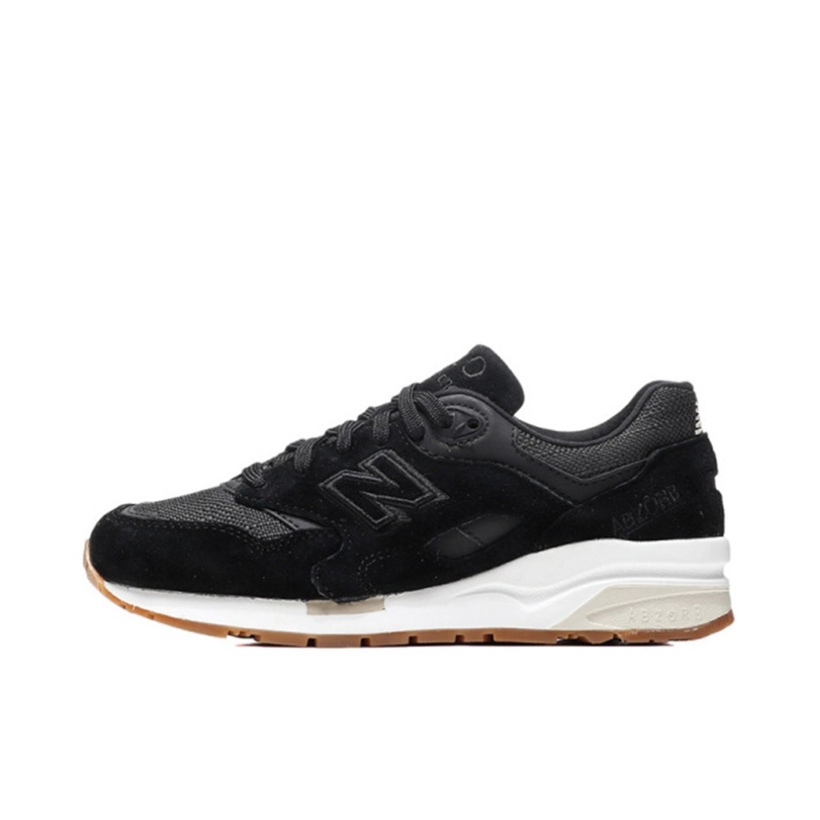 推荐商品：New Balance 1600 跑鞋 复古百搭休闲运动防滑耐磨轻便减震透气织物缓震低帮圆头  黑/深灰