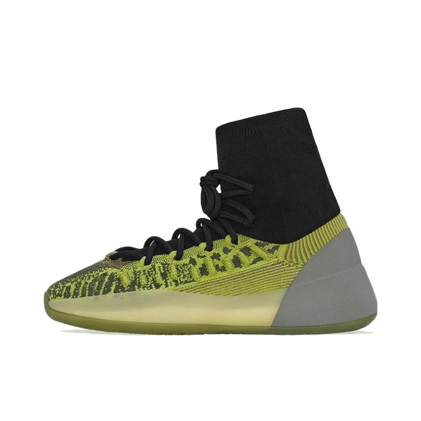 推荐商品：adidas  Yeezy Bsktbl Knit  椰子  潮流百搭 防滑耐磨 舒适轻便 减震 包裹性 运动休闲鞋 Energy Glow 黑色/绿色