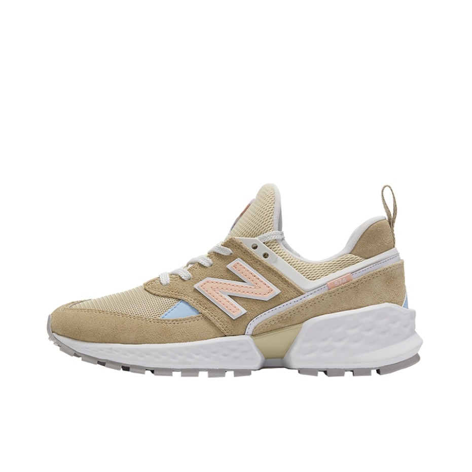 推荐商品：New Balance 574S 网布 潮流复古 减震 防滑耐磨 舒适透气 织物 合成革 支撑 生活 运动休闲鞋 V2/卡其白
