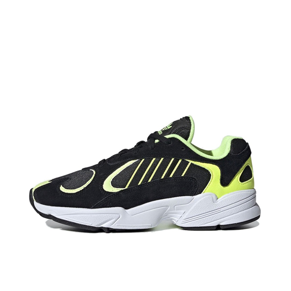 推荐商品：adidas Originals Yung-1 经典复古 潮流 防滑耐磨 舒适透气 增高 轻便 运动休闲鞋 Core Black/Hi-Res Yellow 黑/黄