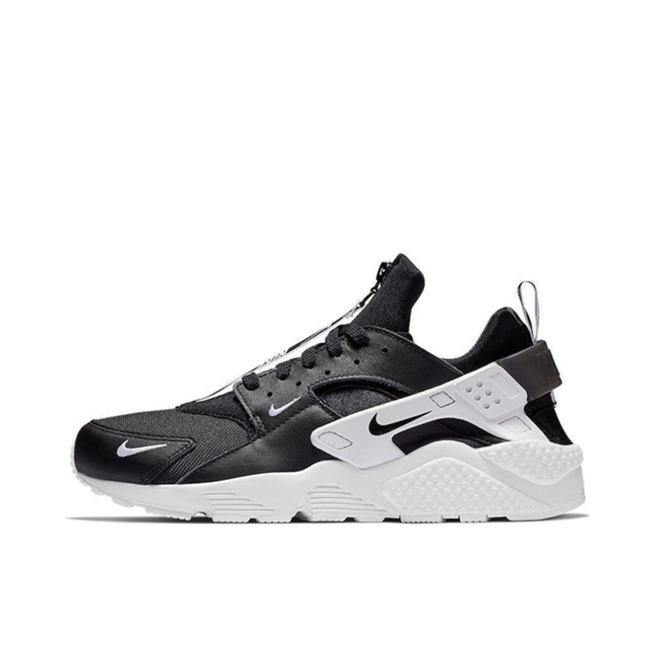 推荐商品：Nike Air Huarache 跑鞋 轻便透气舒适耐磨缓震复古防滑织物合成革运动低帮圆头 Black/White 黑白小勾