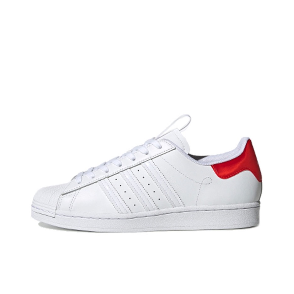 推荐商品：【宋雨琦同款】 adidas Originals Superstar 板鞋 轻便贝壳头薄底舒适百搭耐磨复古 White/Red 北京限定/白红