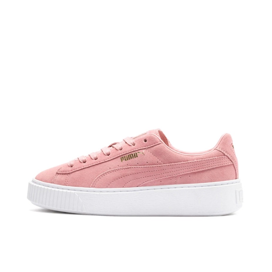 推荐商品：Puma/彪马 Suede Platform Rihana 蕾哈娜 松糕鞋 板鞋 复古百搭防滑耐磨舒适厚底休闲 Pink/White 新婚粉