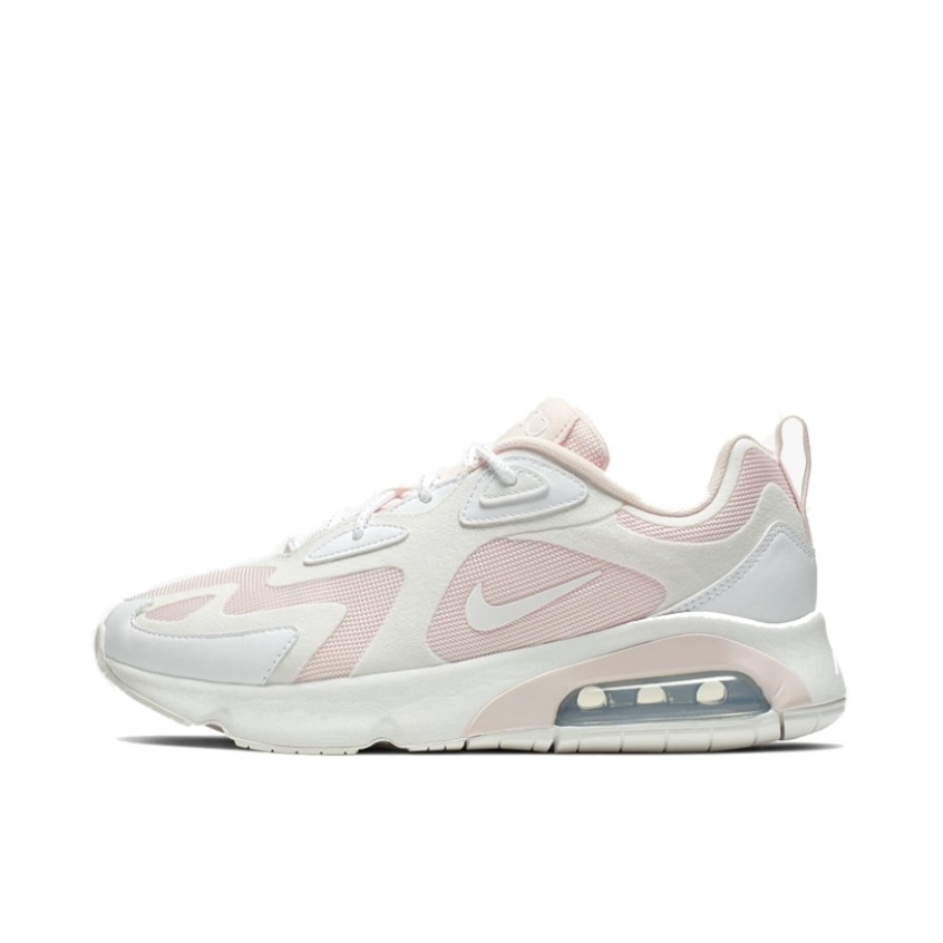 推荐商品：Nike Air Max 200 跑鞋 休闲复古缓震回弹耐磨舒适轻便防水运动圆头 Light Soft 白粉