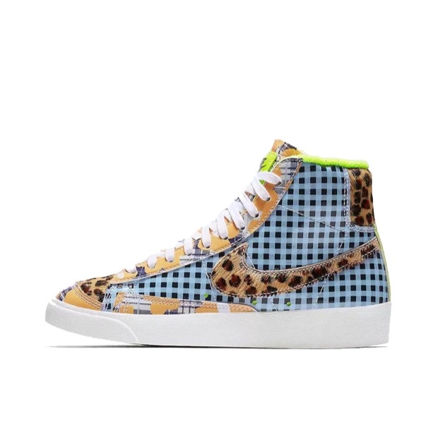 推荐商品：Nike Blazer 板鞋 经典复古防滑舒适百搭 Wild Print - Flannel 格纹/豹纹勾