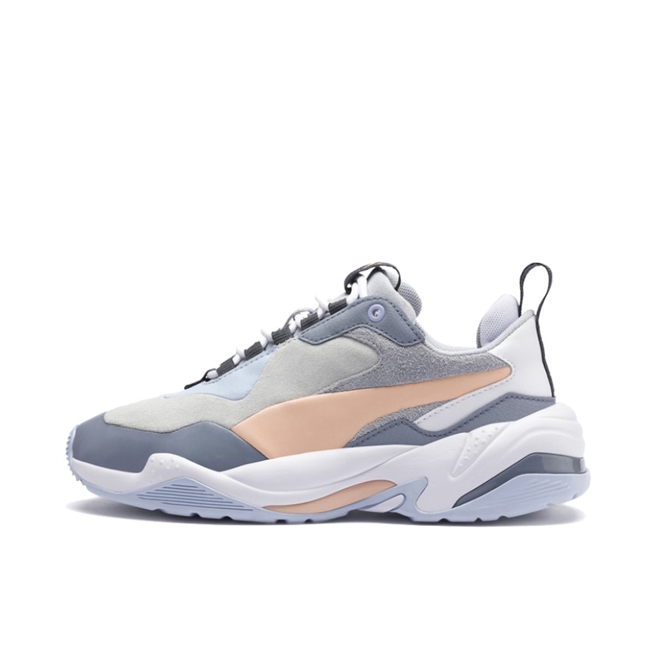 推荐商品：Puma/彪马 Thunder 运动休闲鞋 时尚复古防滑耐磨透气厚底圆头 White/Heather 灰色/橙粉