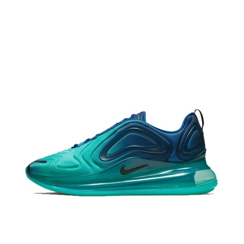 推荐商品：Nike Air Max 720 全掌气垫 缓震回弹 耐磨 舒适透气 轻便 复古 跑鞋 Sea Forest 男款/森林之海