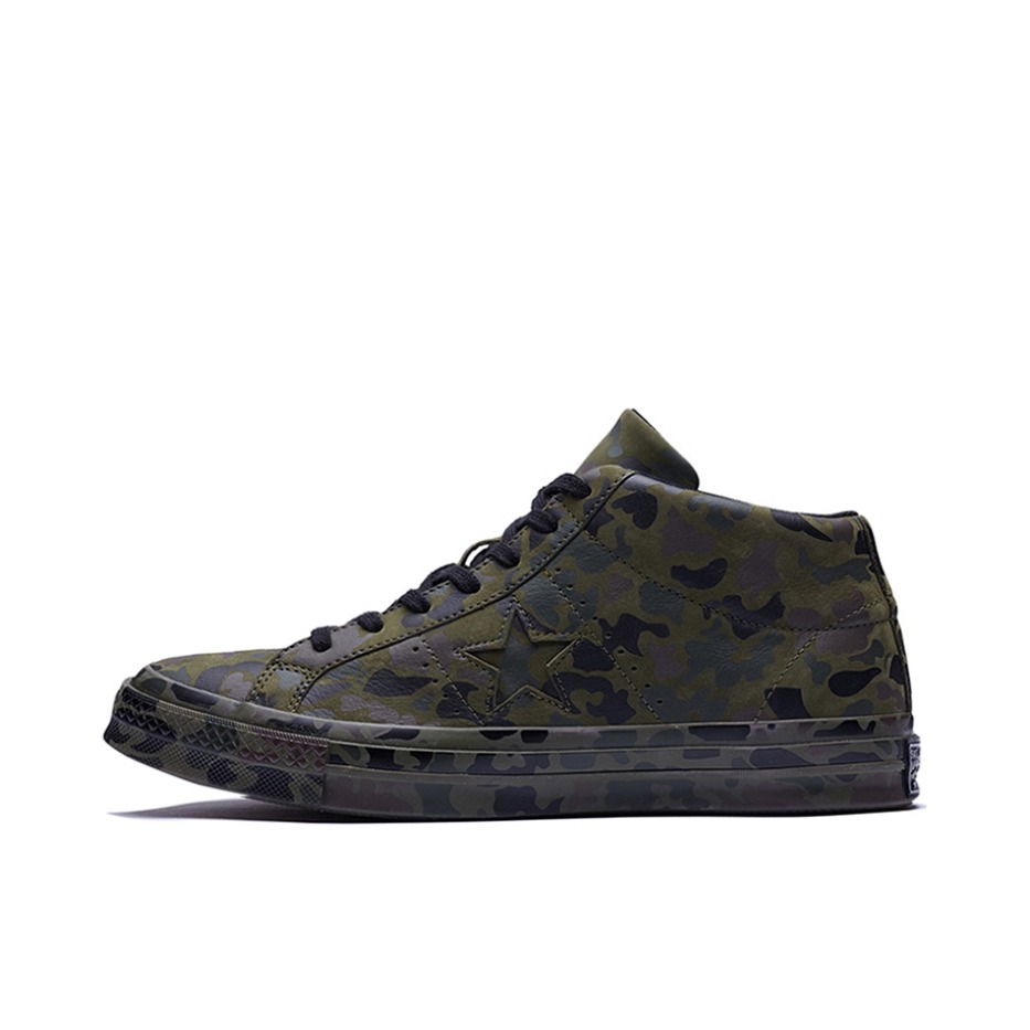 推荐商品：Converse/匡威 One Star Pro 翻毛皮 潮流复古 舒适 耐磨 防滑 板鞋 Herbal/Collard/Black 迷彩