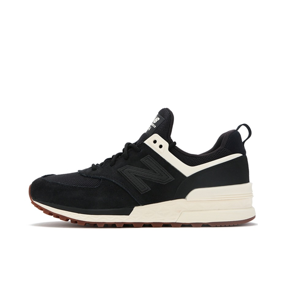 推荐商品：New Balance 574S 网布 潮流复古 减震 防滑耐磨 舒适透气 织物 合成革 支撑 生活 运动休闲鞋 黑白棕