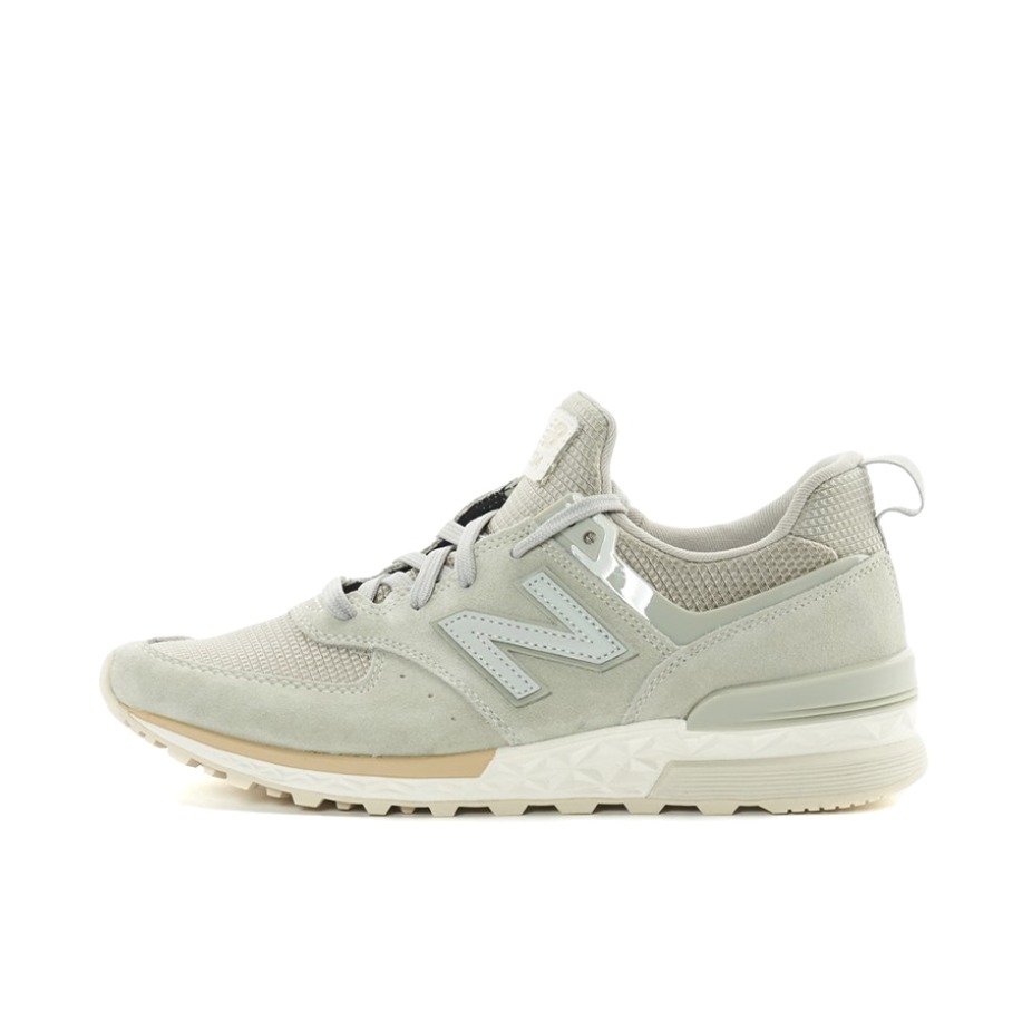推荐商品：New Balance 574S 网布 潮流复古 减震 防滑耐磨 舒适透气 织物 合成革 支撑 生活 运动休闲鞋 灰棕色