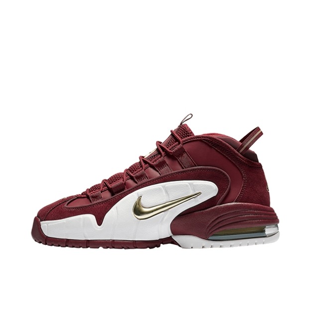 推荐商品：Nike Air Max Penny 1 哈达威 防滑耐磨 减震 复古 实战主场 运动 舒适 篮球鞋 House Party  红金白