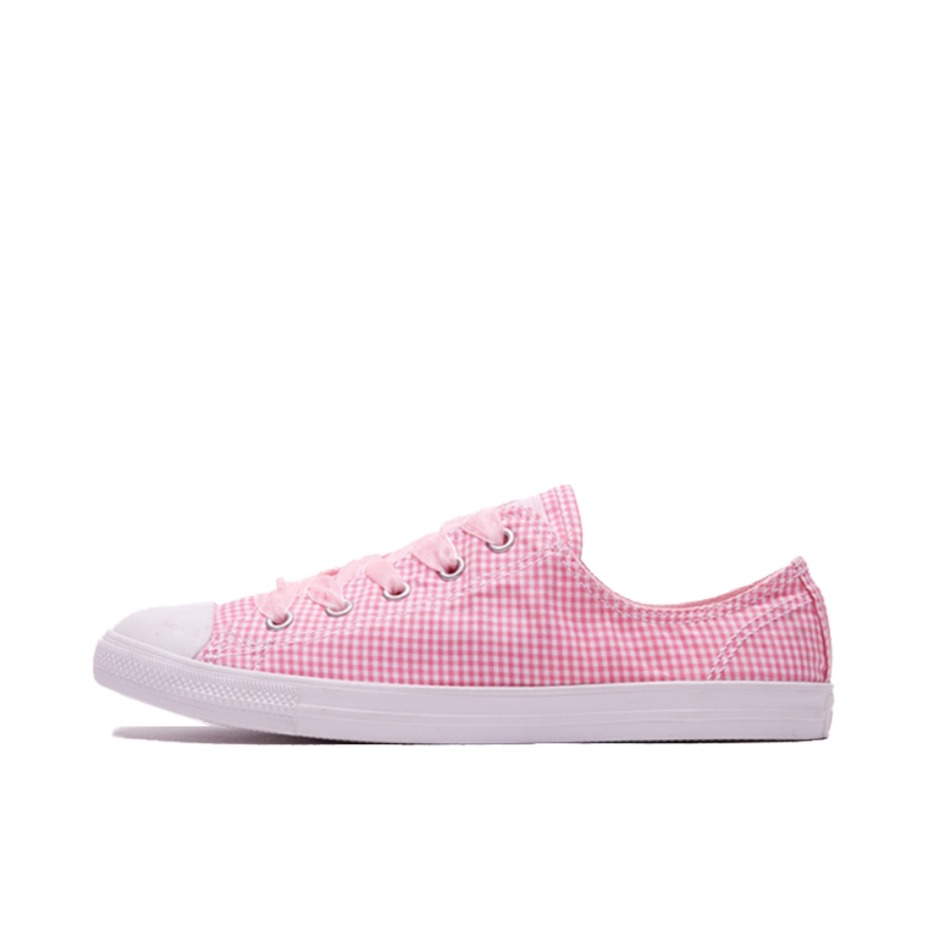 推荐商品：Converse/匡威 All Star Dainty 帆布鞋 防滑耐磨舒适轻便透气橡胶底圆头休闲时尚运动 Pink 粉色格纹