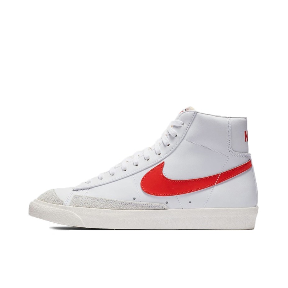 推荐商品：Nike Blazer 板鞋 经典复古防滑舒适百搭 Habanero Red 中帮/白色/哈瓦那红