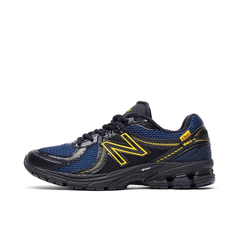 推荐商品：New Balance 860 跑鞋 网面透气防滑耐磨舒适轻便缓震复古 V2/蓝色/金色