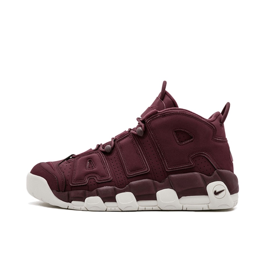 推荐商品：Nike Air More Uptempo 运动休闲鞋 缓震复古百搭防滑耐磨支撑圆头篮球风 Night Maroon 酒红