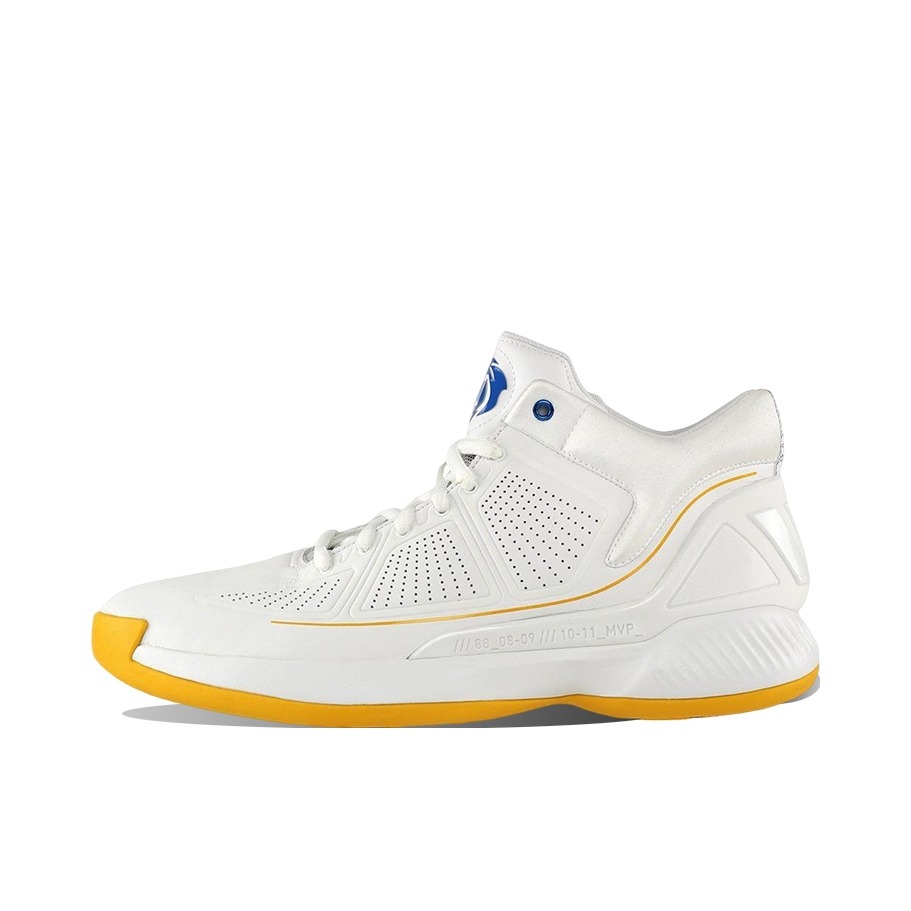 推荐商品：adidas D Rose 10 罗斯10 篮球鞋 减震回弹防滑耐磨实战 White/Yellow 白黄