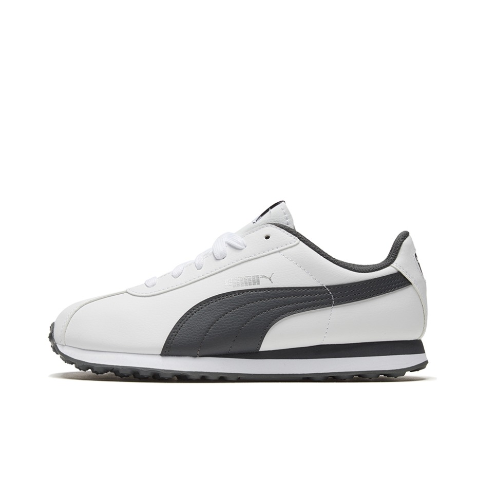 推荐商品：Puma/彪马 Turin 运动休闲鞋 复古百搭轻便舒适透气耐磨包裹性圆头 Greyish/Silver 白灰/银标