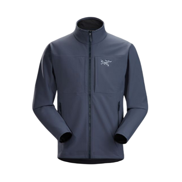 ARC'TERYX始祖鸟 Gamma MX Jacket Men's- 户外防水防风涤纶加绒拉链软壳立领冲锋衣 男女同款 X000006343 外层蓝/Exosphere