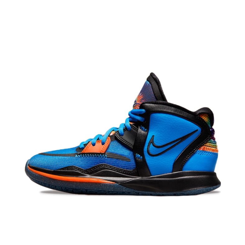 推荐商品：Nike Kyrie 8 infinity 欧文8 防滑耐磨 减震透气 包裹性 实战 织物 合成革 舒适百搭 篮球鞋 GS/蓝色/黑色