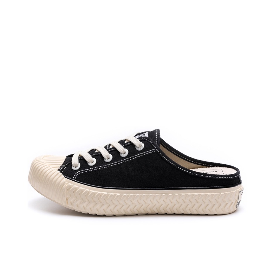 推荐商品：Excelsior 一脚蹬 耐磨 增高 半拖 外穿 加绒 饼干鞋 帆布鞋 HS_M8018CV_WH 经典黑/半拖