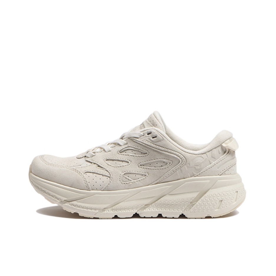 推荐商品：HOKA ONE ONE Clifton L 防滑耐磨 减震回弹 防水 织物 跑鞋 米色