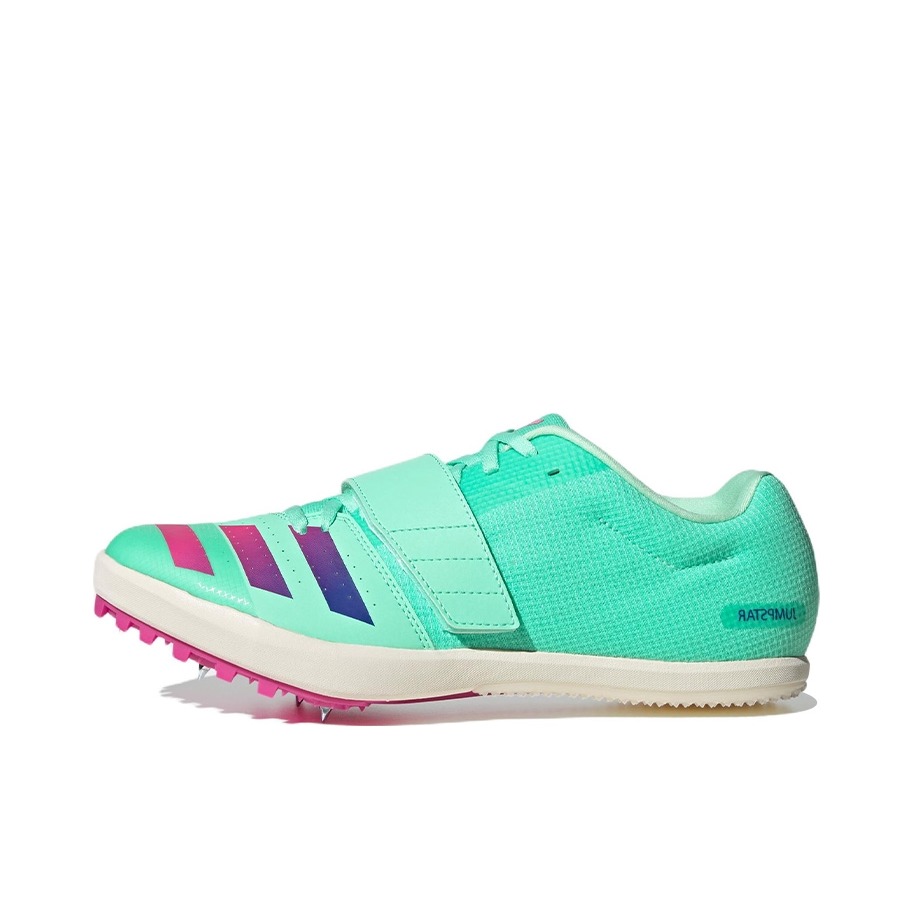 推荐商品：adidas Jumpstar 跑鞋 碳板减震透气训练比赛田径竞速 薄荷绿/紫红色/紫色