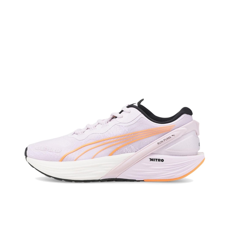 推荐商品：Puma/彪马 Run XX Nitro WNS 舒适缓震 防滑耐磨 透气轻便 织物 合成革 休闲运动 跑鞋 淡紫色/橙色