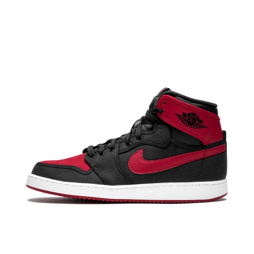 推荐商品：Air Jordan 1 板鞋 运动休闲鞋 复古潮流支撑合成革 KO Bred 中帮/黑红禁穿/帆布(2015)