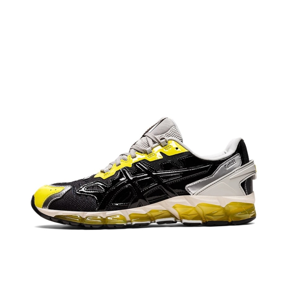 推荐商品：Asics/亚瑟士 Gel-Quantum 360 6 跑鞋 经典复古减震回弹防滑耐磨合成革舒适透气 银色/黄色/黑色