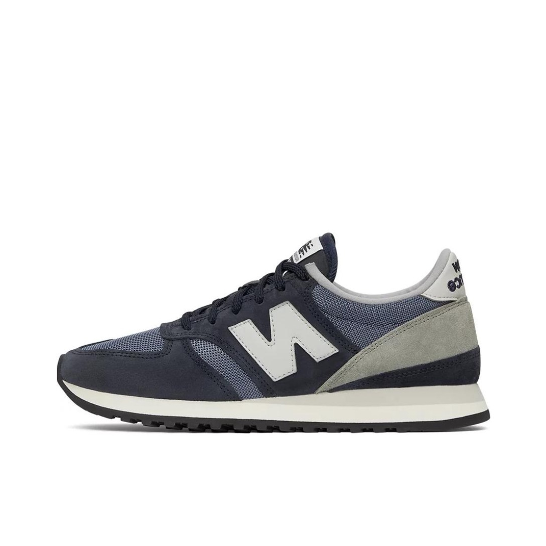 推荐商品：New Balance 730 跑鞋 舒适透气防滑耐磨织物复古 海军蓝/灰色