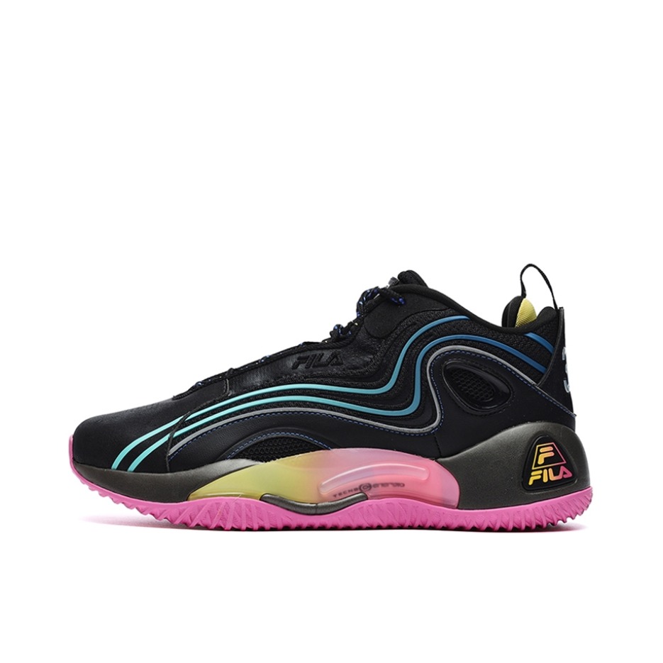 推荐商品：FILA/斐乐 Fusion Baller 复古风 织物合成革 防滑耐磨 篮球鞋 黑色