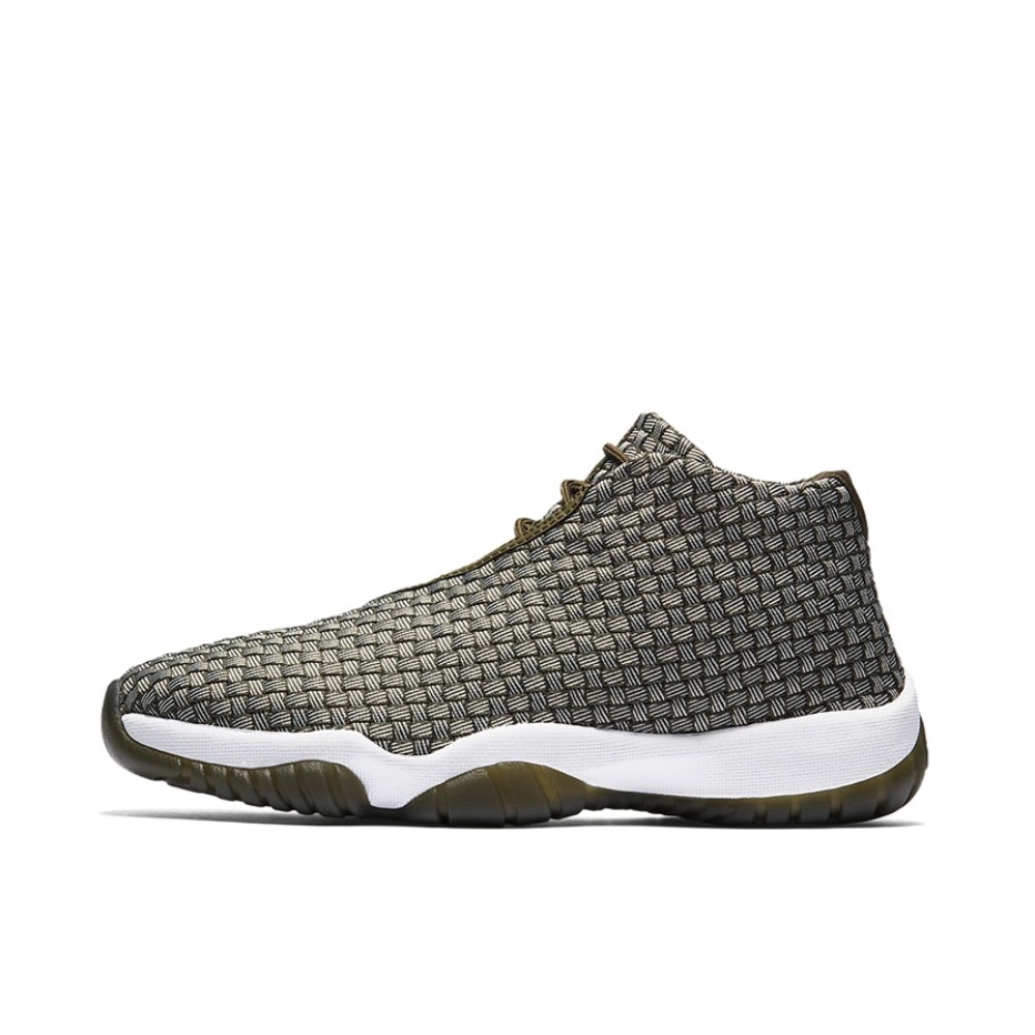 推荐商品：Air Jordan Future 篮球鞋 减震回弹防滑耐磨舒适透气复古编织织物 Olive Canvas 深灰色/白色