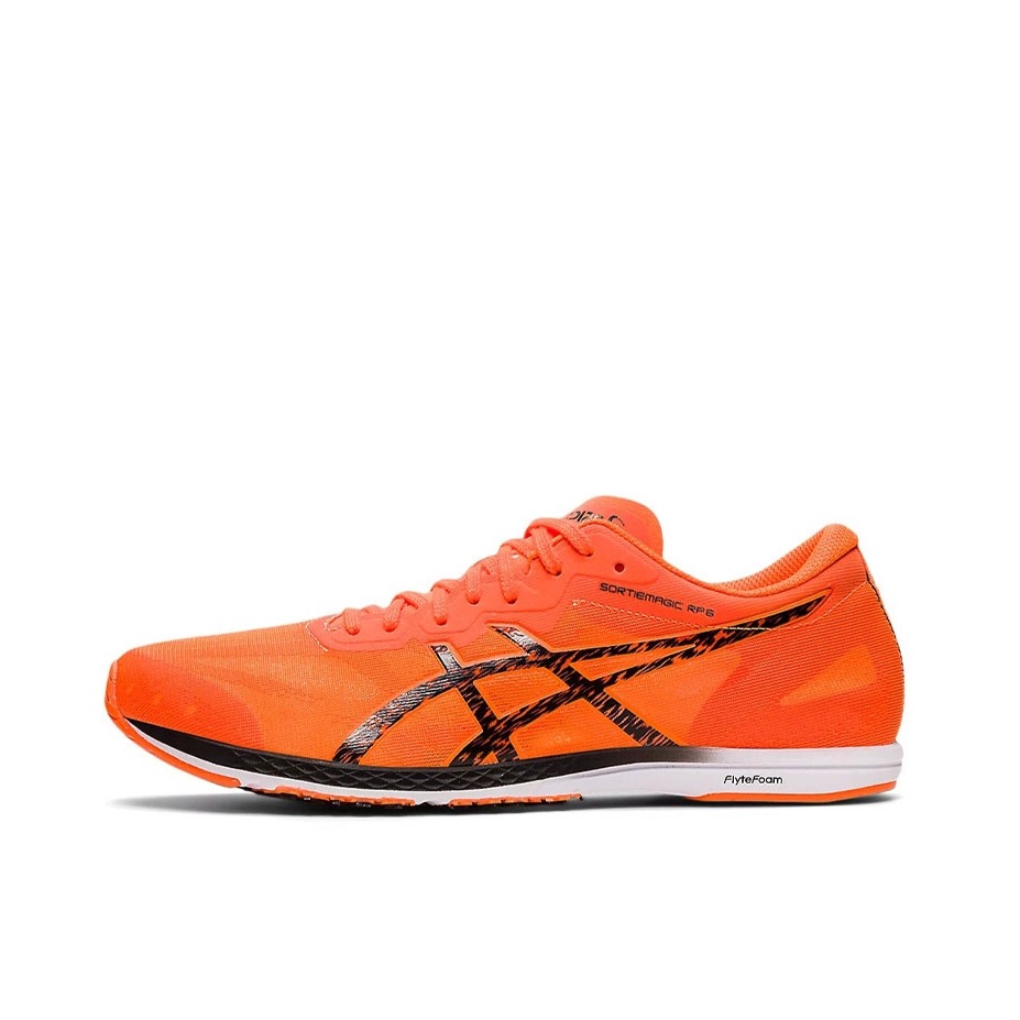 推荐商品：Asics/亚瑟士 Sortiemagic RP 6 跑鞋 缓震耐磨回弹马拉松轻量竞速网眼织物 橙色/黑色