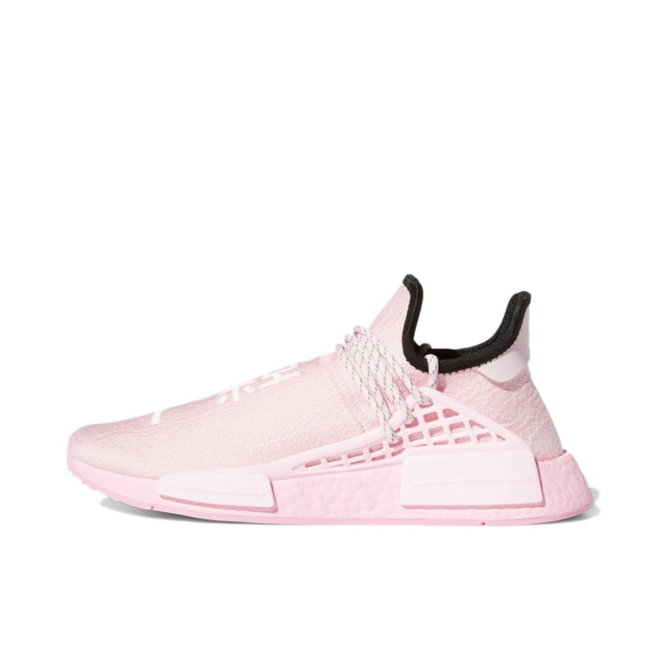推荐商品：adidas Originals NMD Human Race 防滑耐磨 减震回弹 轻便透气 舒适百搭 织物 增高 运动休闲鞋 Pharrell Williams联名/粉色