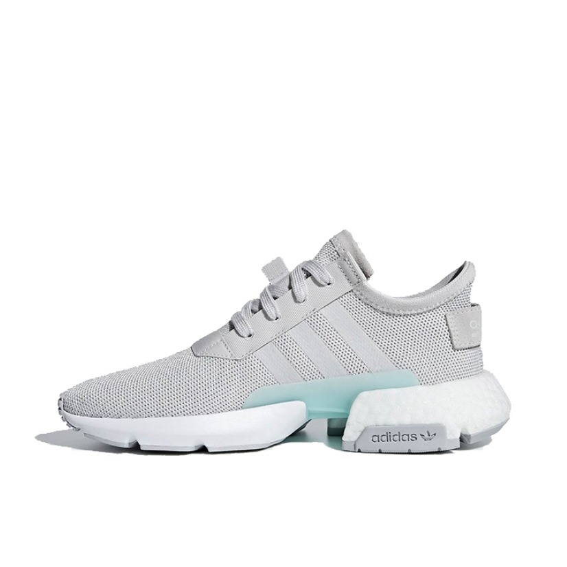 推荐商品：adidas Originals POD-S3.1 减震回弹 防滑耐磨 轻便透气 舒适 时尚 复古百搭 运动休闲鞋 Grey/White/Clear Mint 灰青