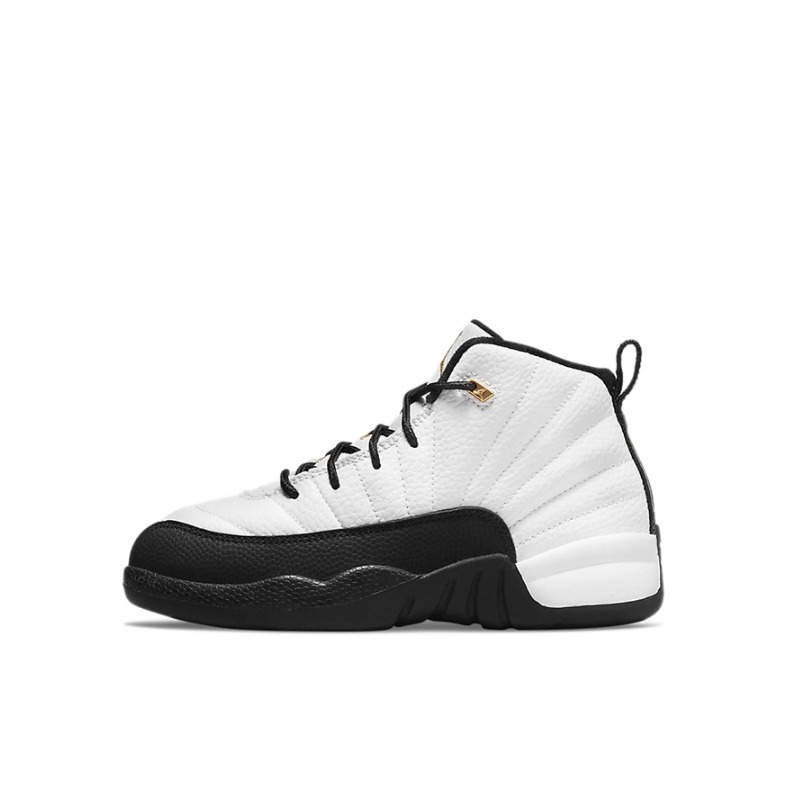 推荐商品：Air Jordan 12 复古时尚 防滑耐磨 舒适百搭 儿童篮球鞋 小童/白色/黑色/金色