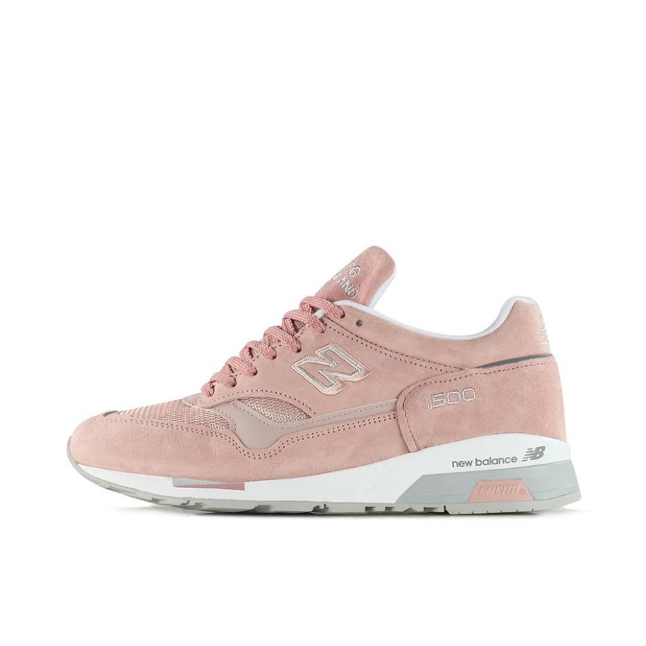 推荐商品：New Balance 1500 跑鞋 减震回弹透气防滑耐磨马拉松合成革织物复古包裹性轻便圆头贴合 粉灰色