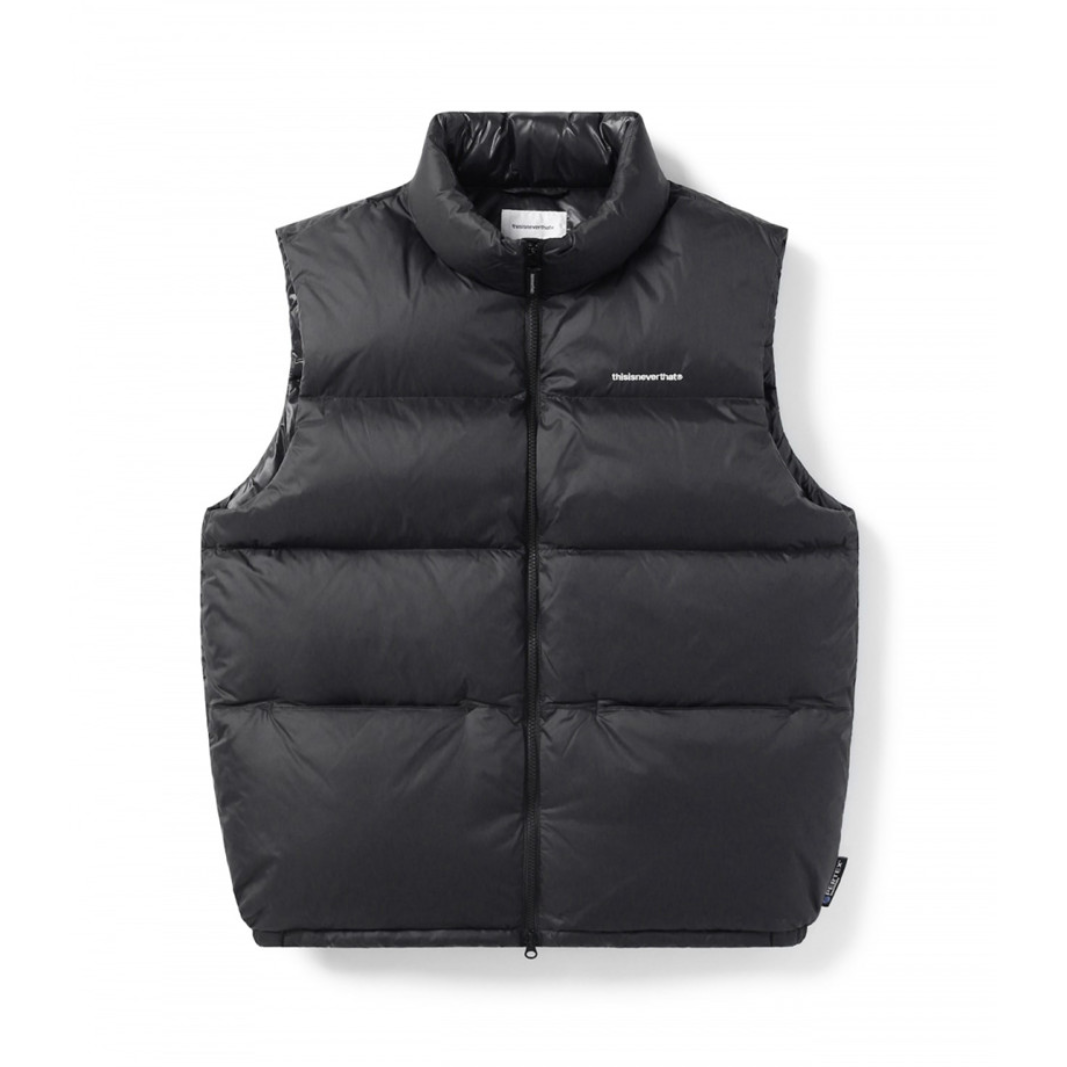 推荐商品：thisisneverthat 休闲立领拉链无袖羽绒马甲 男女同款 黑色