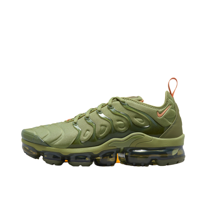 推荐商品：Nike Air VaporMax Plus 跑鞋 全掌气垫减震回弹防滑耐磨舒适透气运动织物 Alligator 女款/军绿