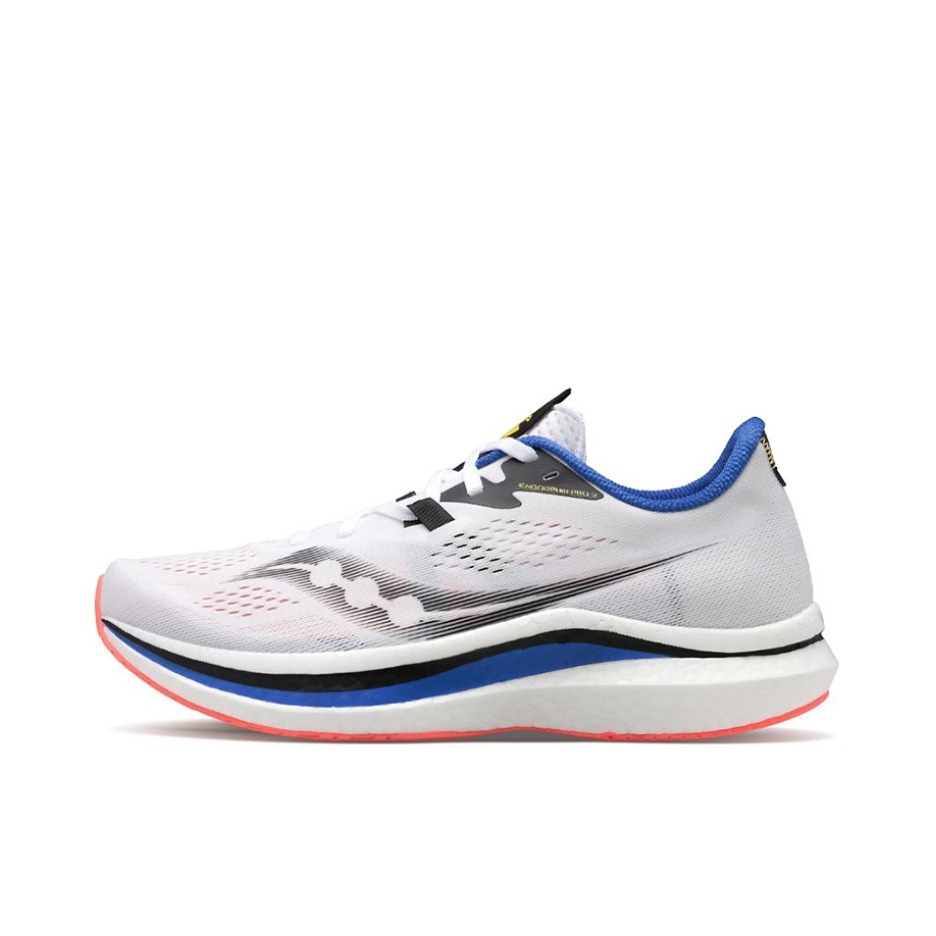 推荐商品：Saucony/索康尼 Endorphin Pro 啡鹏 2 竞速碳板 防滑耐磨 圆头 透气 防水 缓震回弹 跑鞋 白兰红